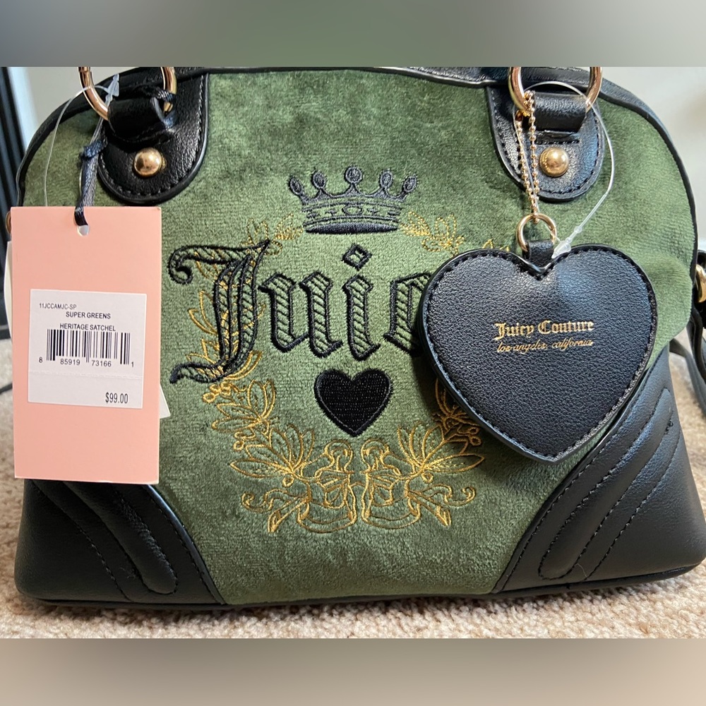 JUICY COUTURE : NEW HERITAGE SATCHEL : SUPER GREENS 💚
